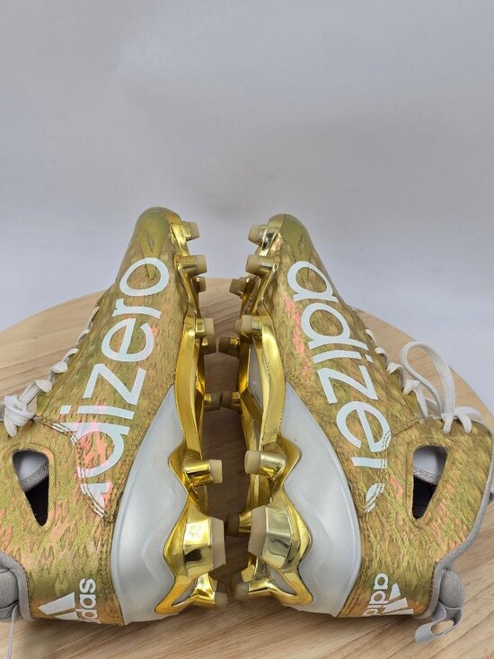 Adizero 5 Star 4.0 Gold FootBall Cleats Light Weight S85603 Mens sz 10 main image 7